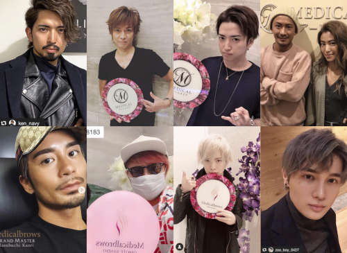 芸能人やモデル、著名人の方々ご来院の記念写真