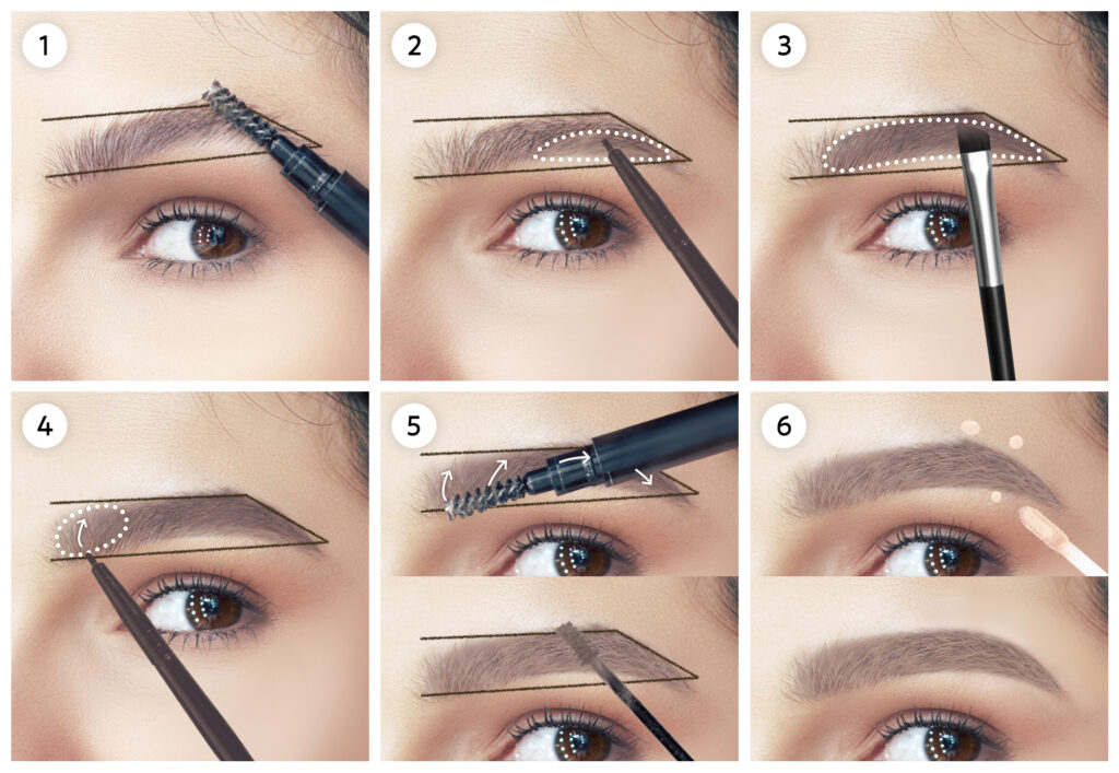 上がり眉をなだらかにする方法