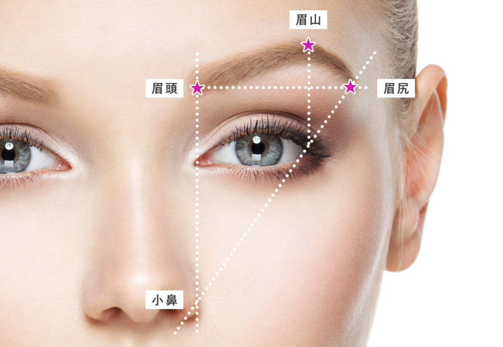 アーチ眉のマーキングポイント