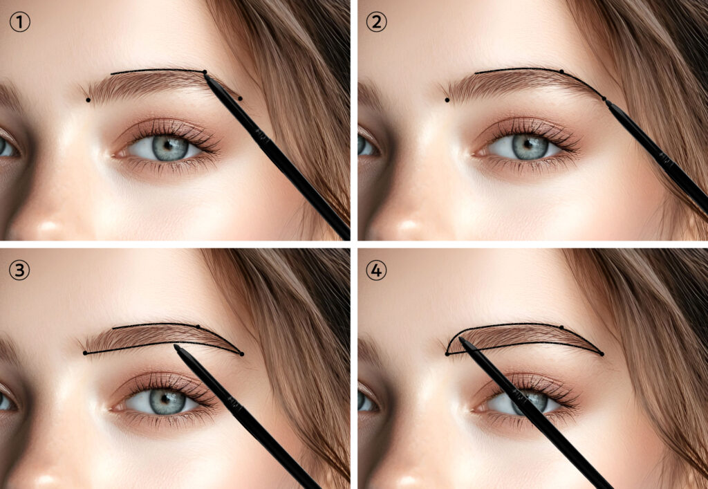 アーチ眉のデザイン方法