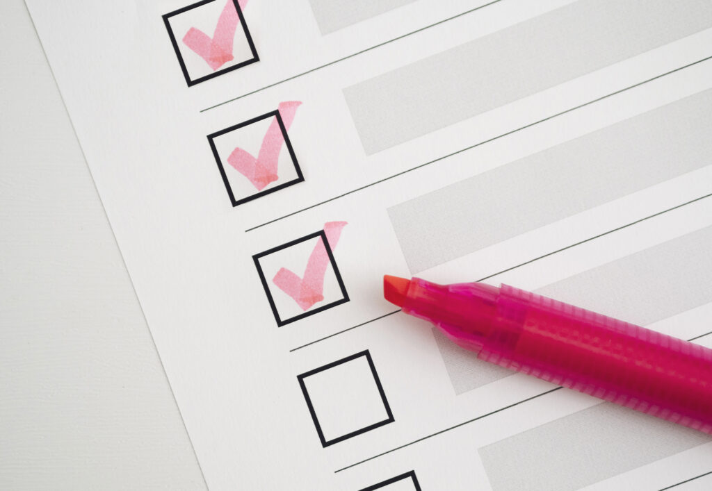 チェックリストの画像