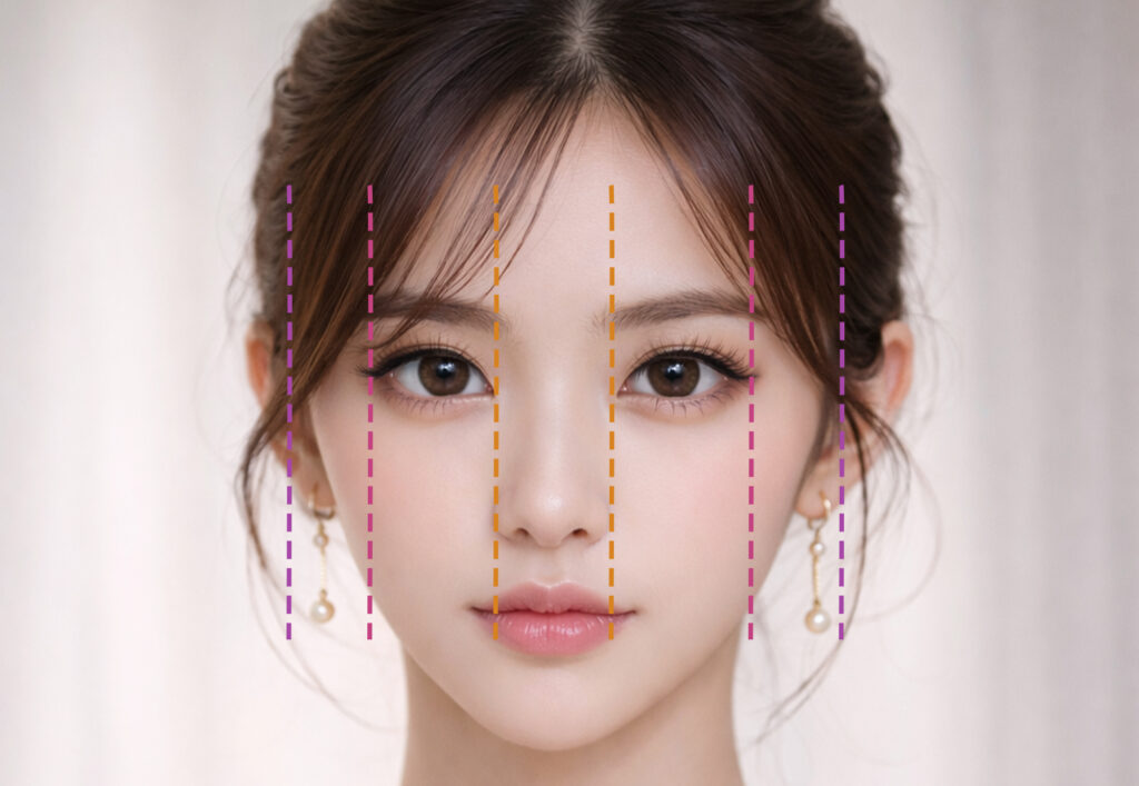 求心顔のセルフチェック図解