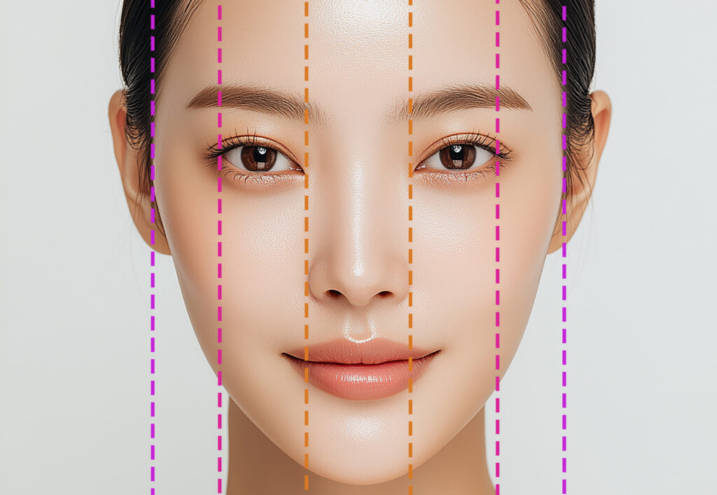 遠心顔のセルフチェック図解