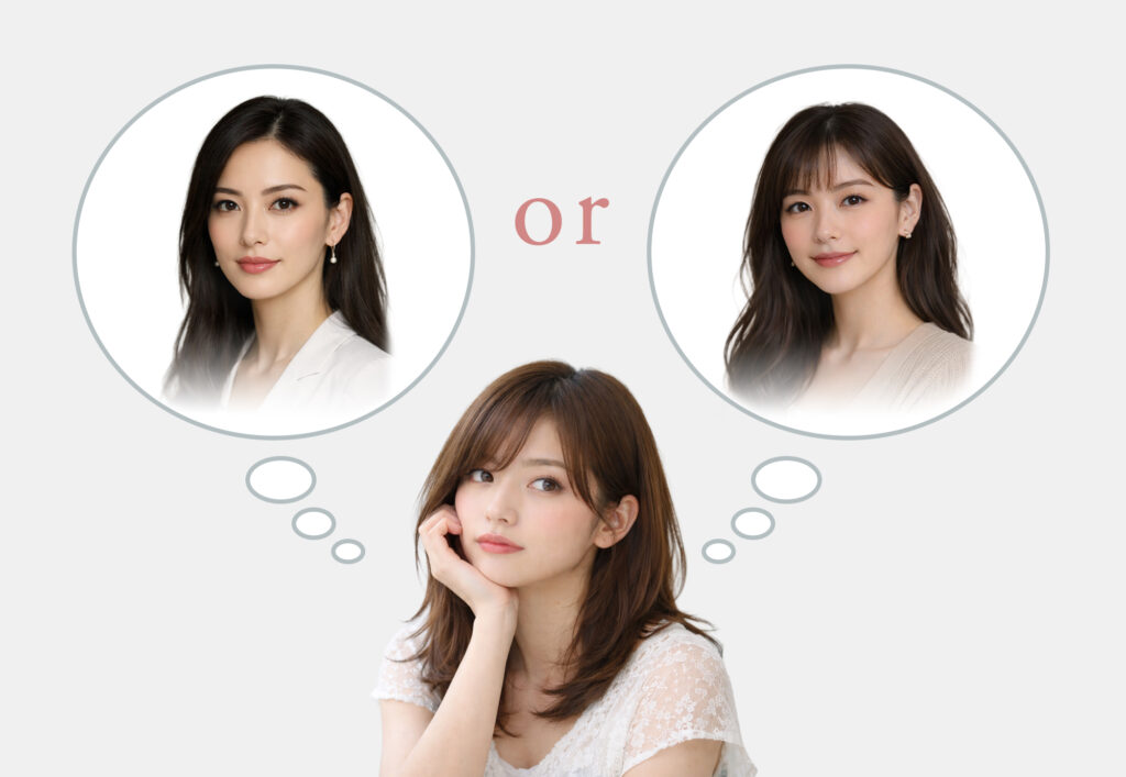 どんな雰囲気になりたいか考えている女性