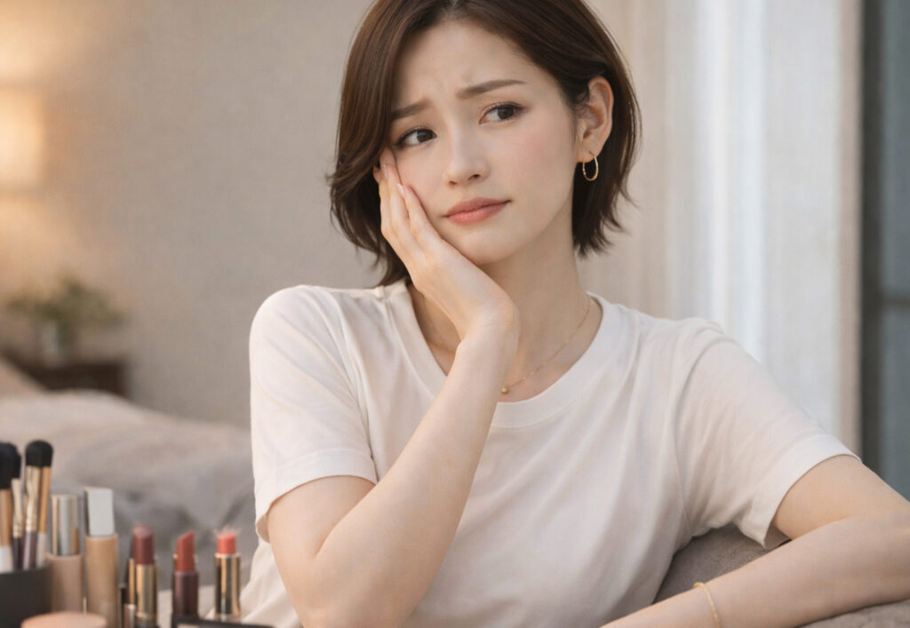 メイクに悩んでいる30代女性