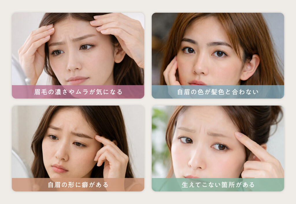 よくある自眉に関するお悩み4つ