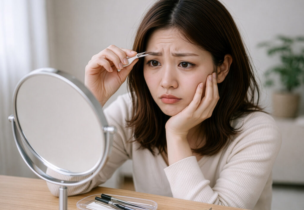 眉毛の自己処理に困っている人